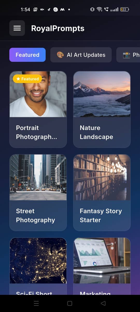 RoyalPrompts App Screenshot